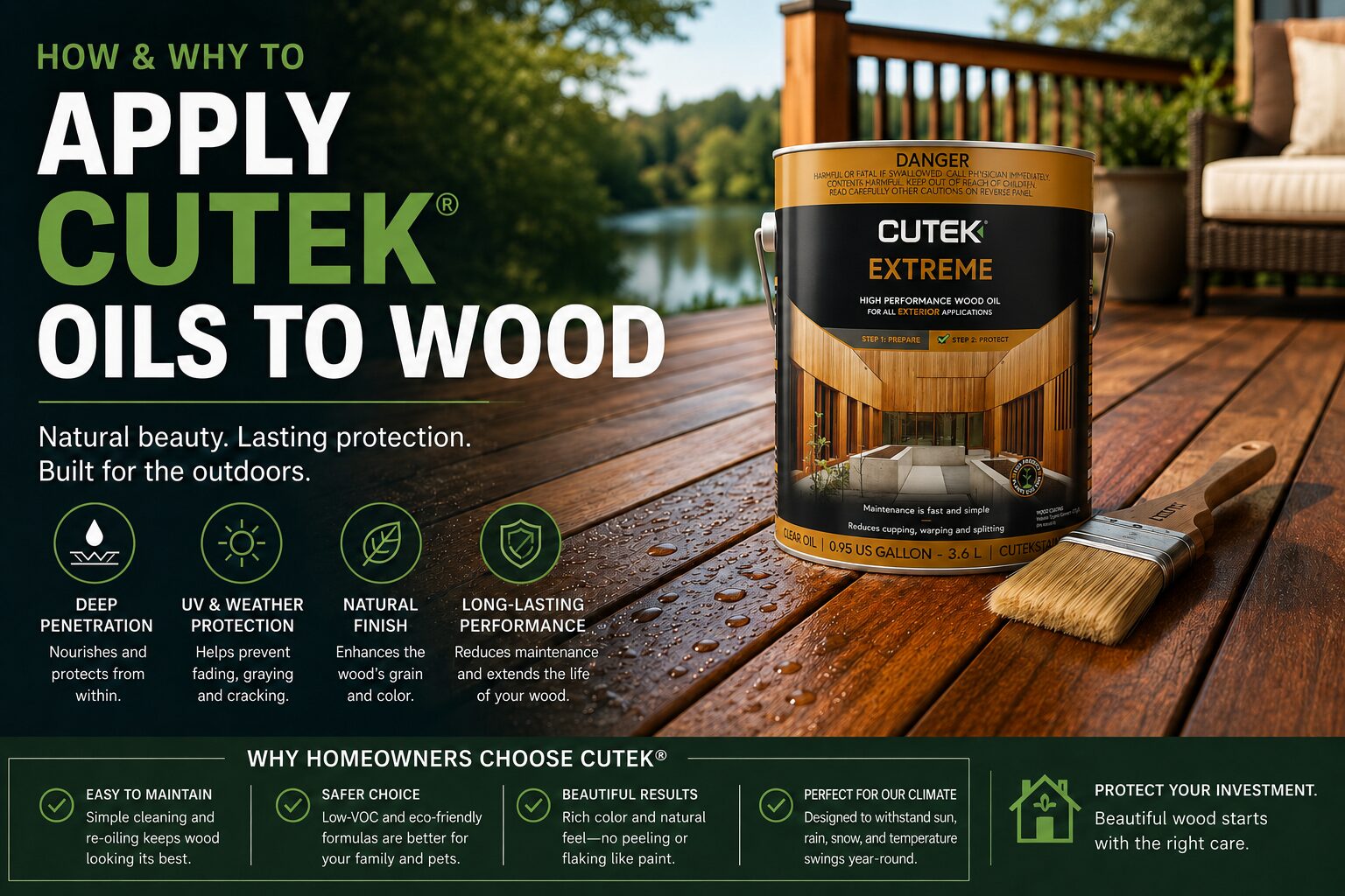 How and Why Homeowners Should Apply CUTEK Oil to Exterior Wood