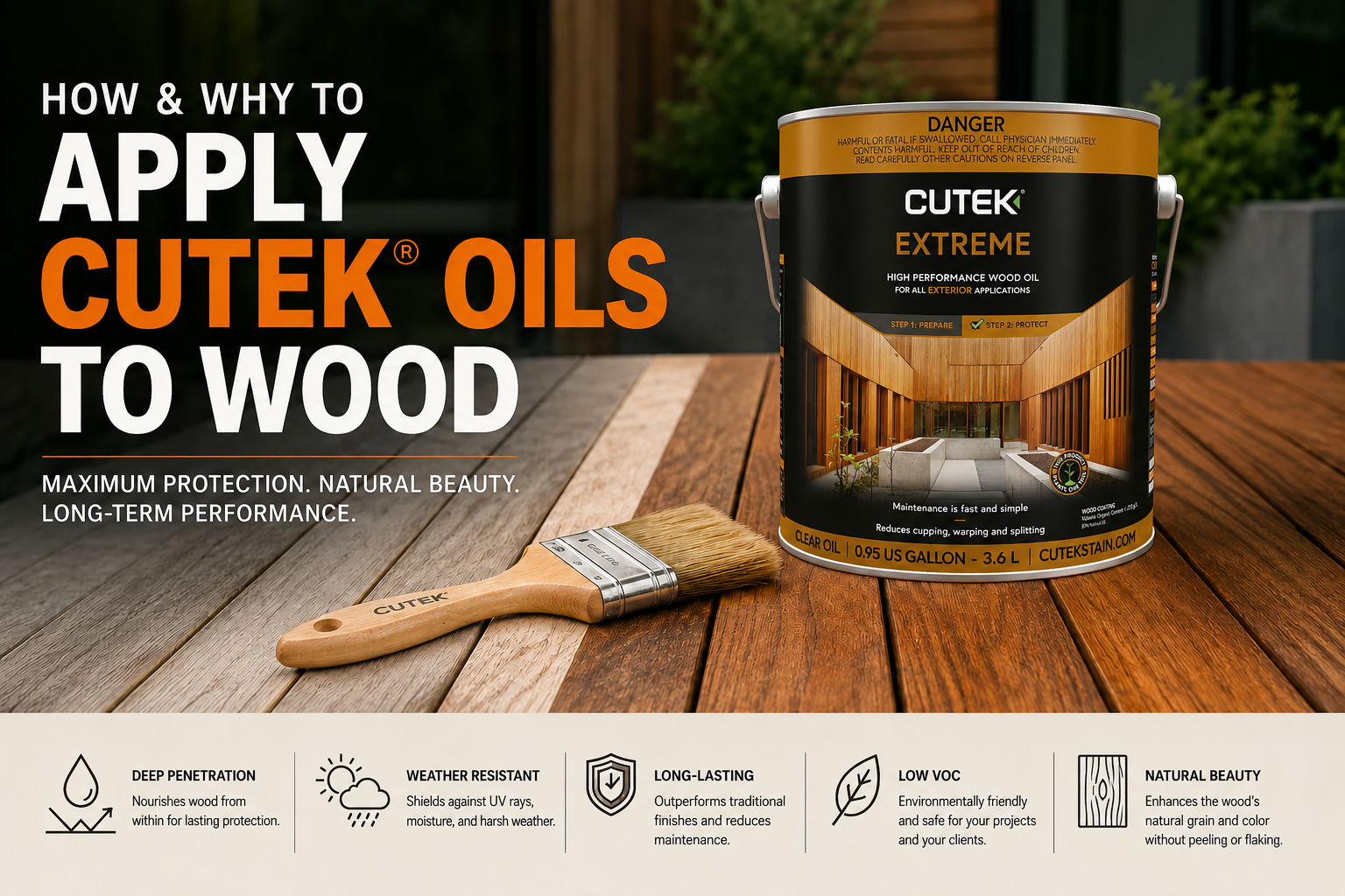 How and Why Contractors Should Apply CUTEK Oil to Exterior Wood