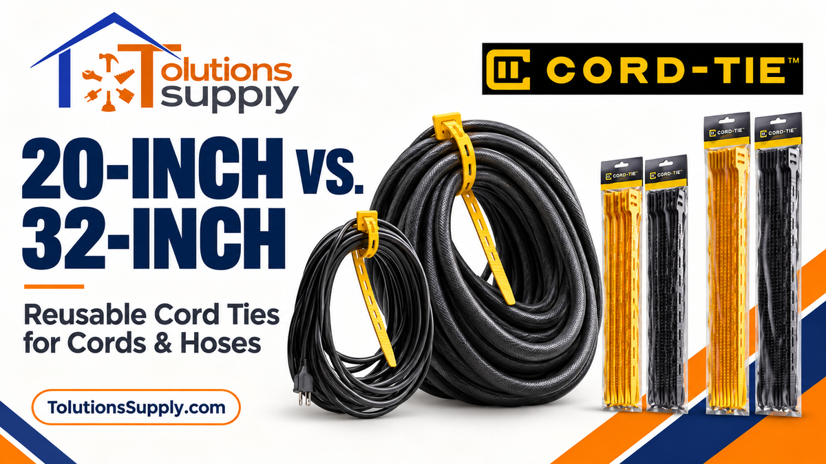 Cord-Tie 20-Inch vs. 32-Inch: Reusable Cord Ties for Cords and Hoses