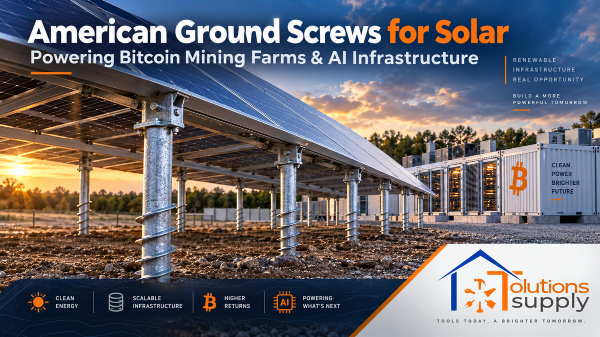 American Ground Screws for Solar: Powering Bitcoin Mining Farms and AI Infrastructure