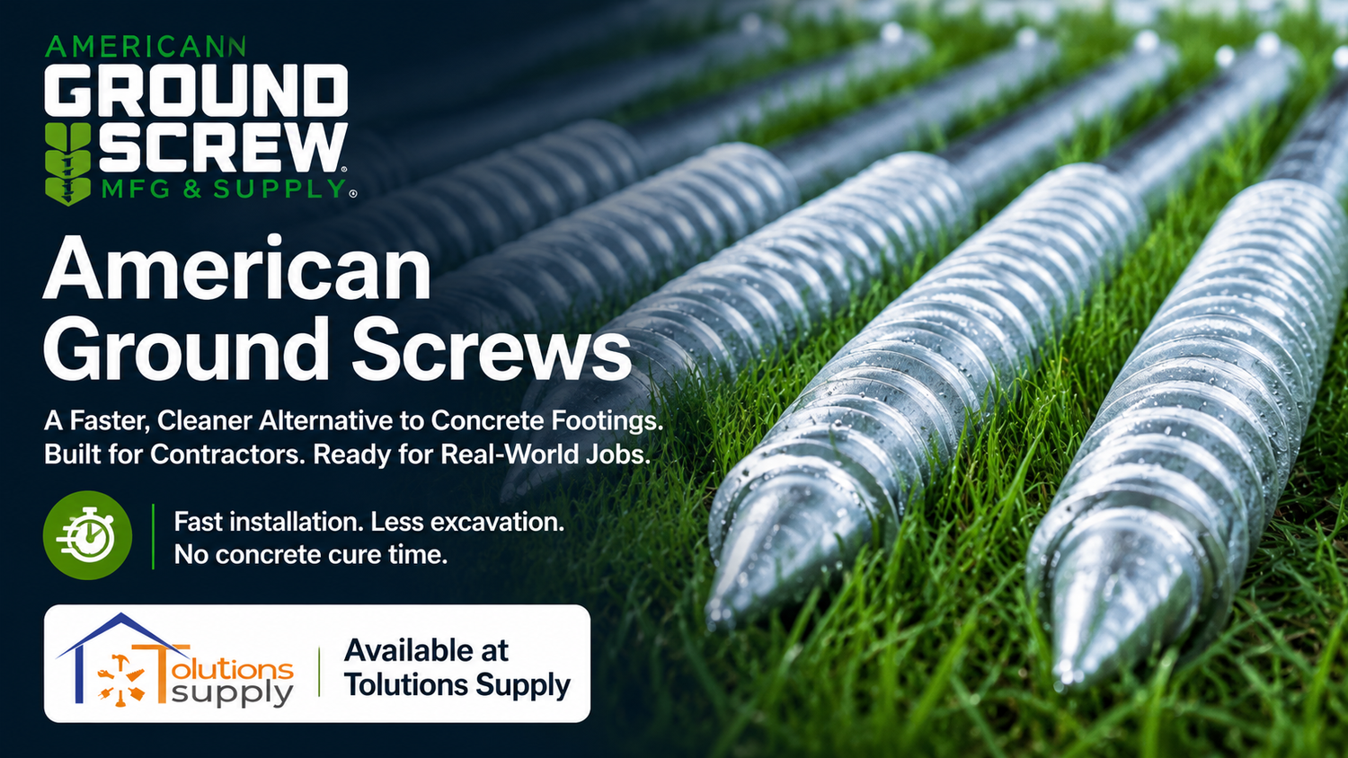 American Ground Screws: A Faster, Cleaner Alternative to Concrete Footings