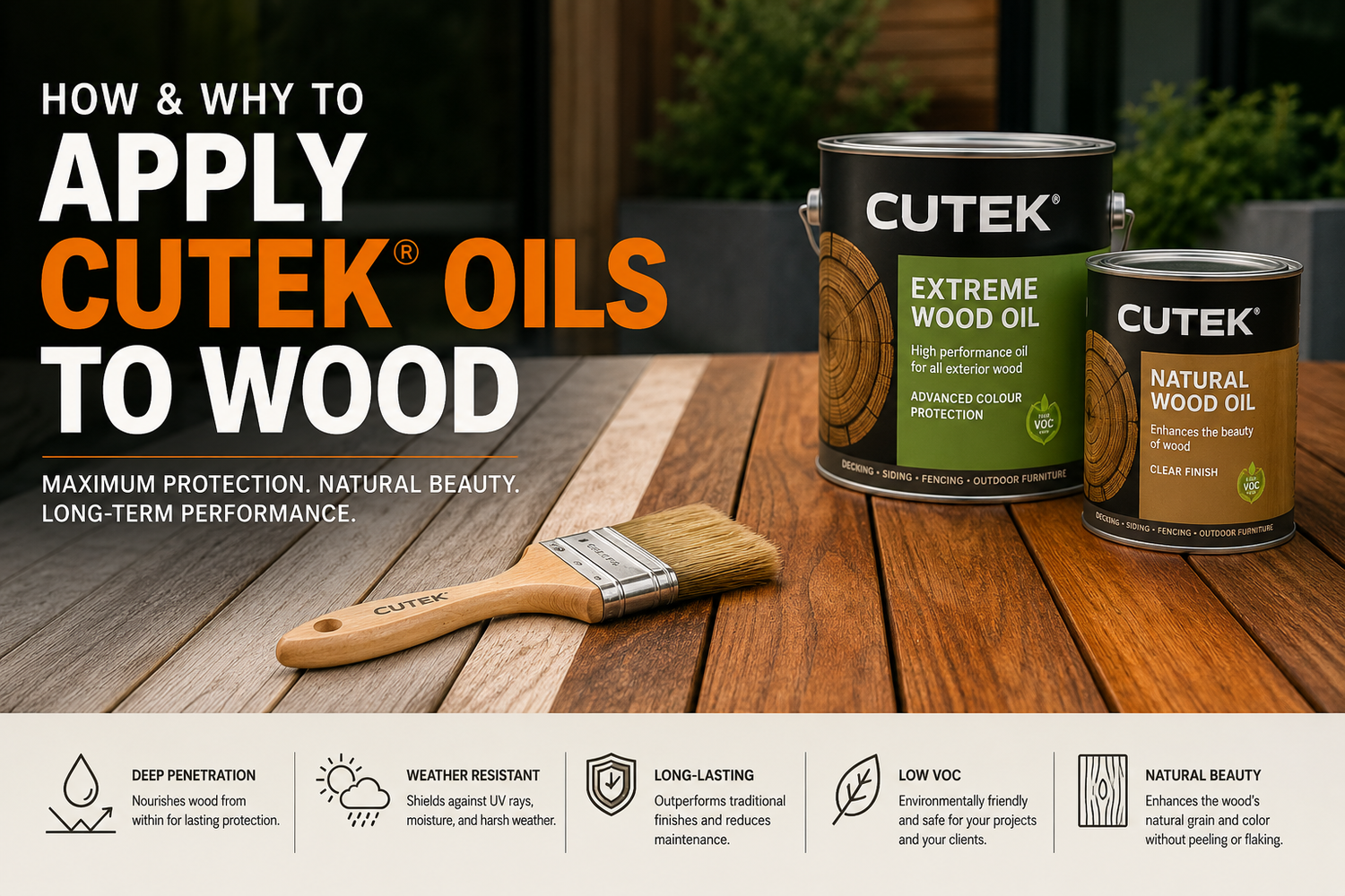 How and Why Contractors Should Apply CUTEK Oil to Exterior Wood