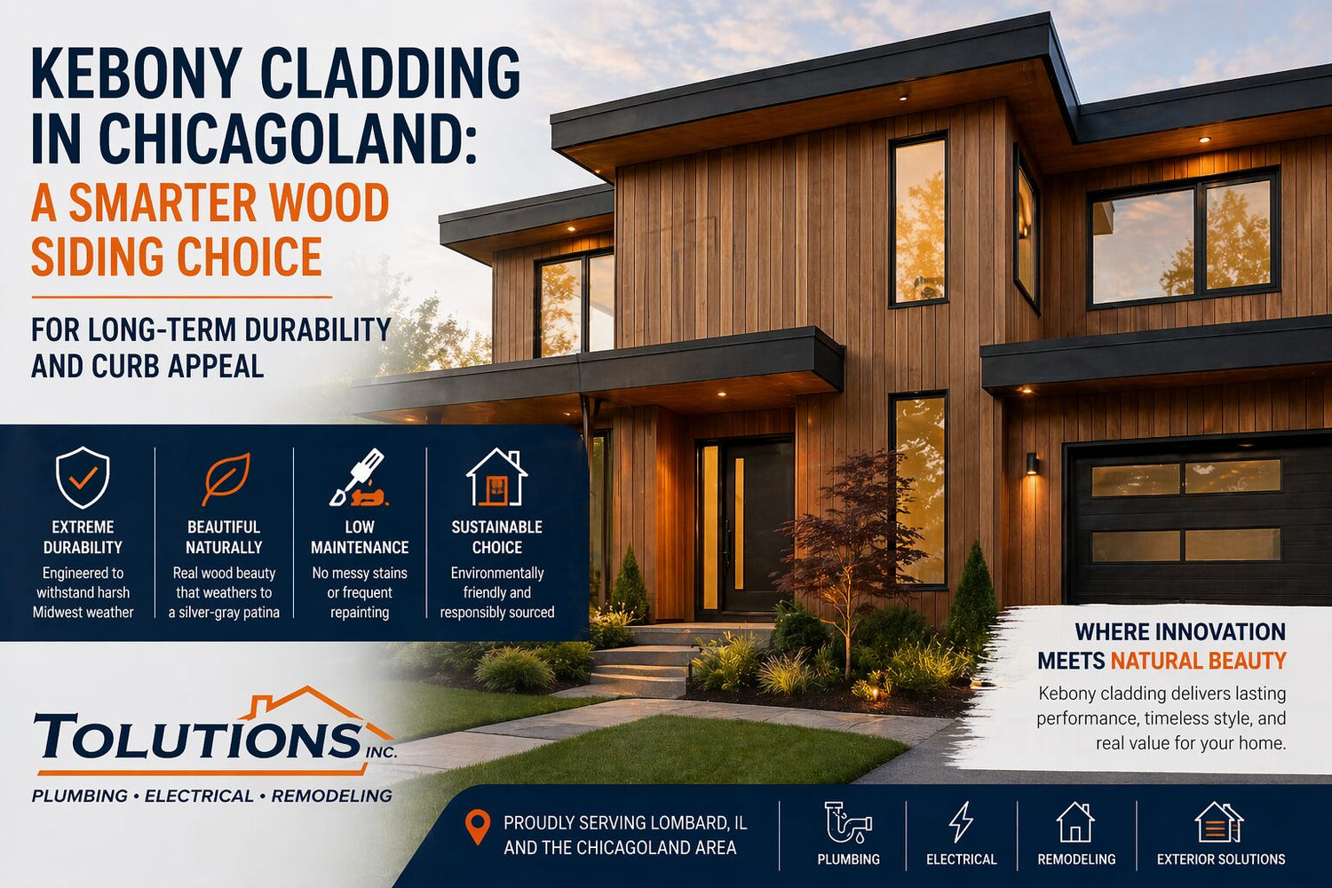 Kebony Cladding in Chicagoland: A Smarter Wood Siding Choice for Long-Term Durability and Curb Appeal