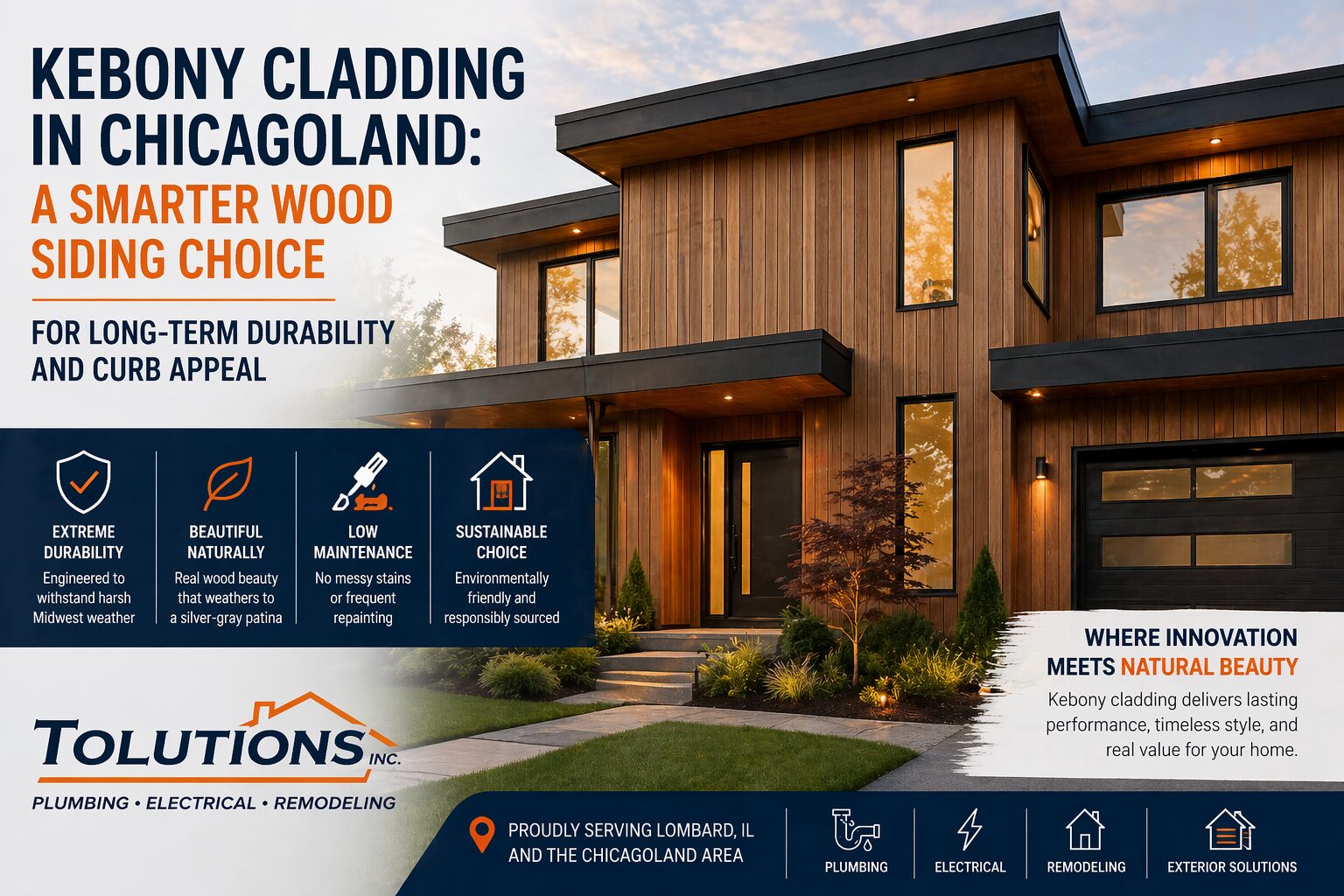 Kebony Cladding in Chicagoland: A Smarter Wood Siding Choice for Long-Term Durability and Curb Appeal