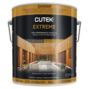 Cutek Extreme high performance wood oil for exterior applications, clear oil finish, 0.95 gal