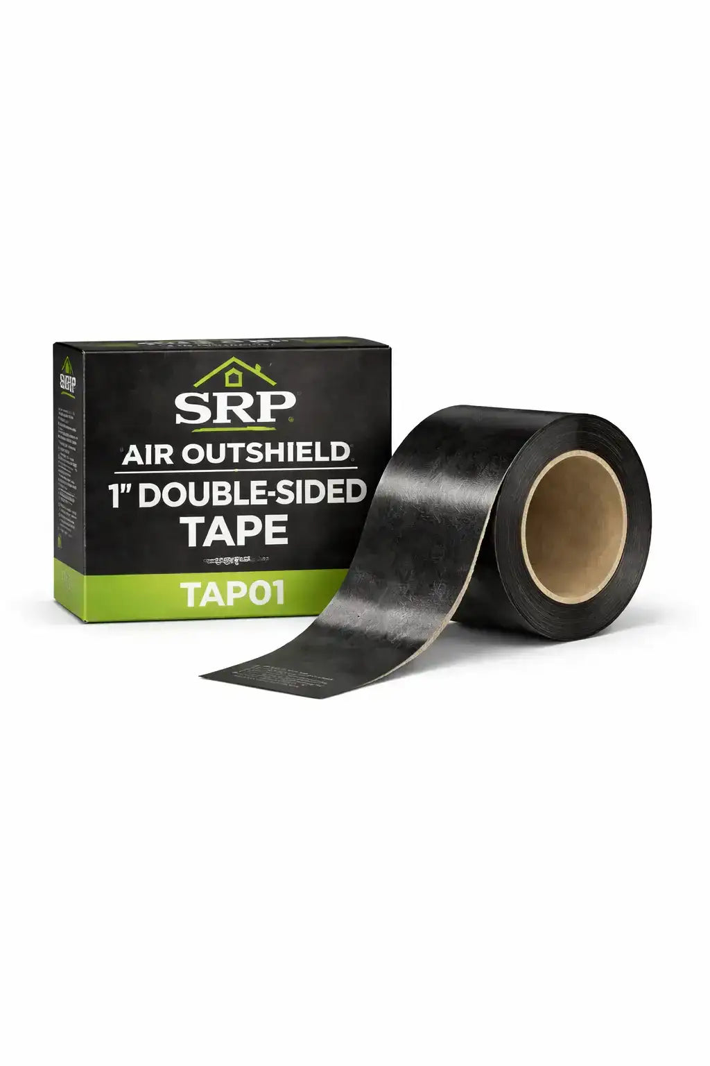 SRP Air Outshield 1-inch double-sided tape roll with packaging, industrial sealing solution
