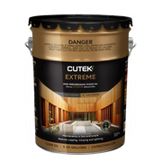 Cutek Extreme high performance wood oil for exterior use, 5-gallon clear oil container