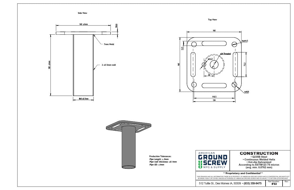 Model 6 Square Flange