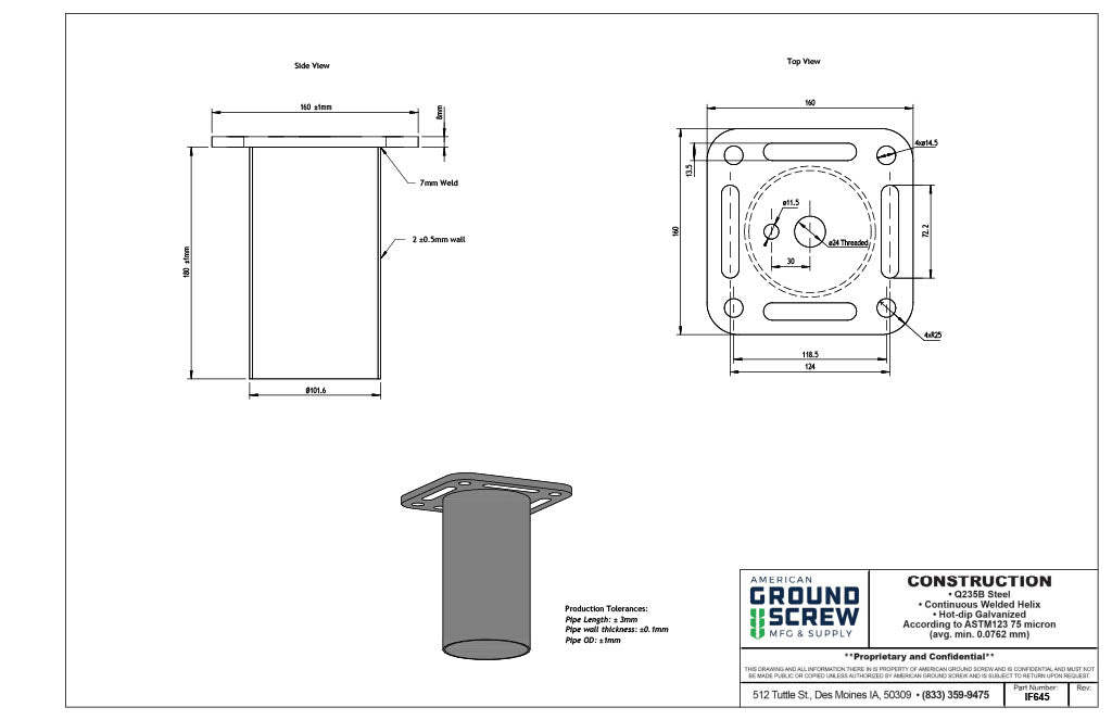 Model 6 Square Flange