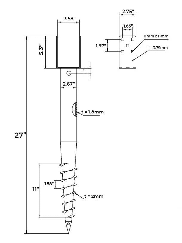 American Ground Screw U - Model