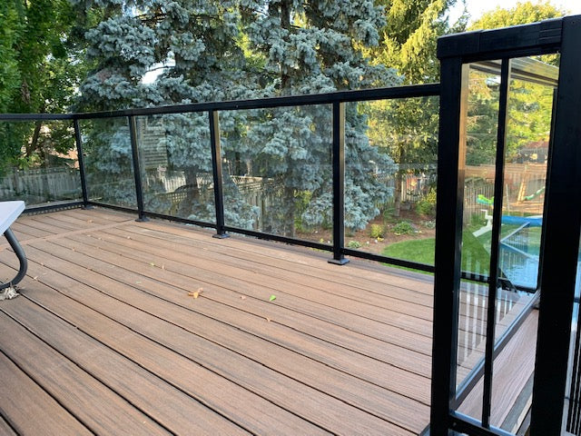 Vista 1/4" (6mm) Tempered Glass Package For 36" Rail