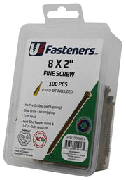U2 Fine Screws - U-Gold Coating 8 x 2-1/2" Bucket