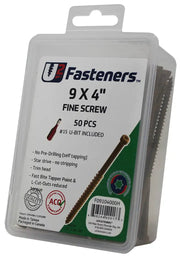 U2 Universal Screws - Stainless Steel 316 10 x 2-1/2" Package