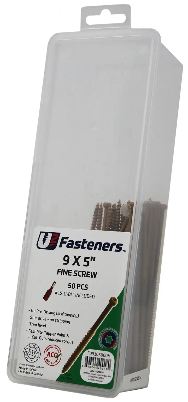 U2 Universal Screws - Stainless Steel 316 10 x 3" Bulk