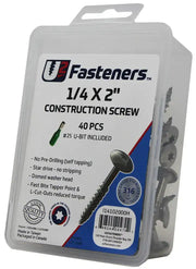 U2 Re-Fine Screws - White Coated 8 x 2" Package