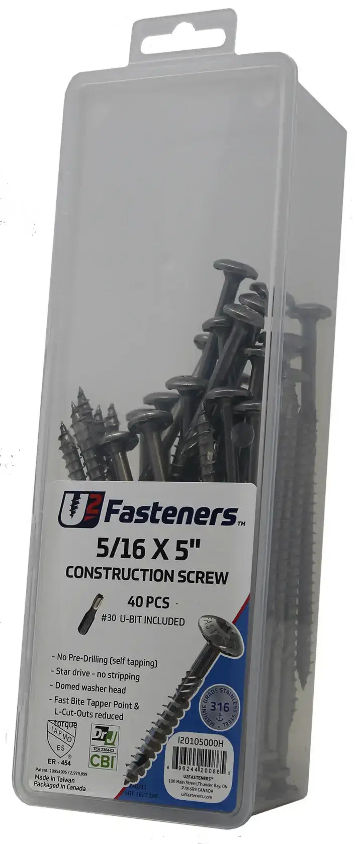 U2 Re-Fine Screws - U-Gold Coating 9 x 3-1/8" Bulk