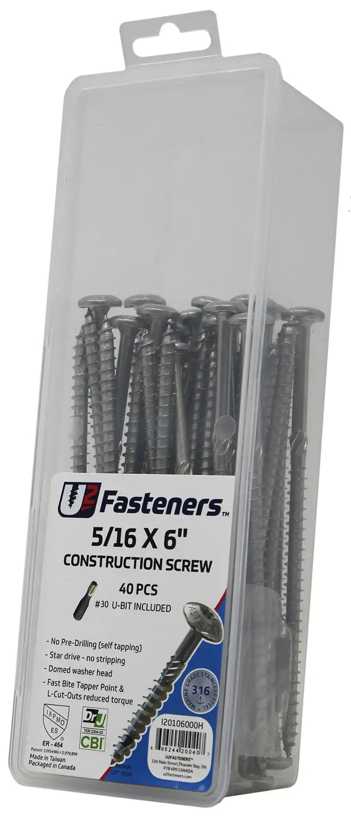 U2 Construction Screws - U-Gold Coating 10 x 1-1/2" Bucket