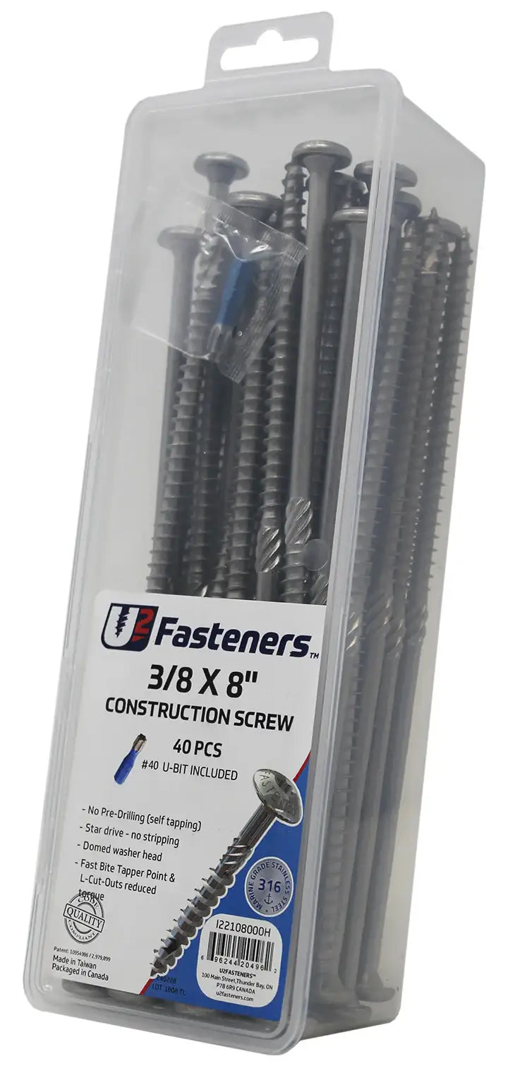 U2 Construction Screws - U-Gold Coating 10 x 2" Bucket