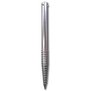 ICC certified galvanized steel ground screw with pointed tip and spiral threads