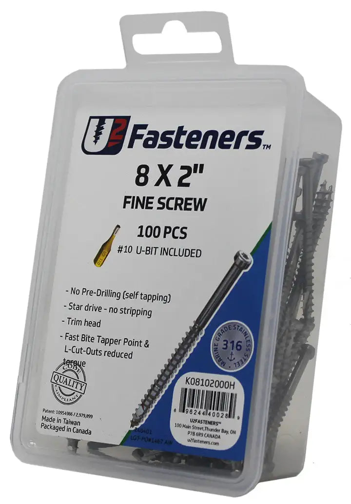 U2 Construction Screws - U-Gold Coating 1/4 x 3-1/8" Package