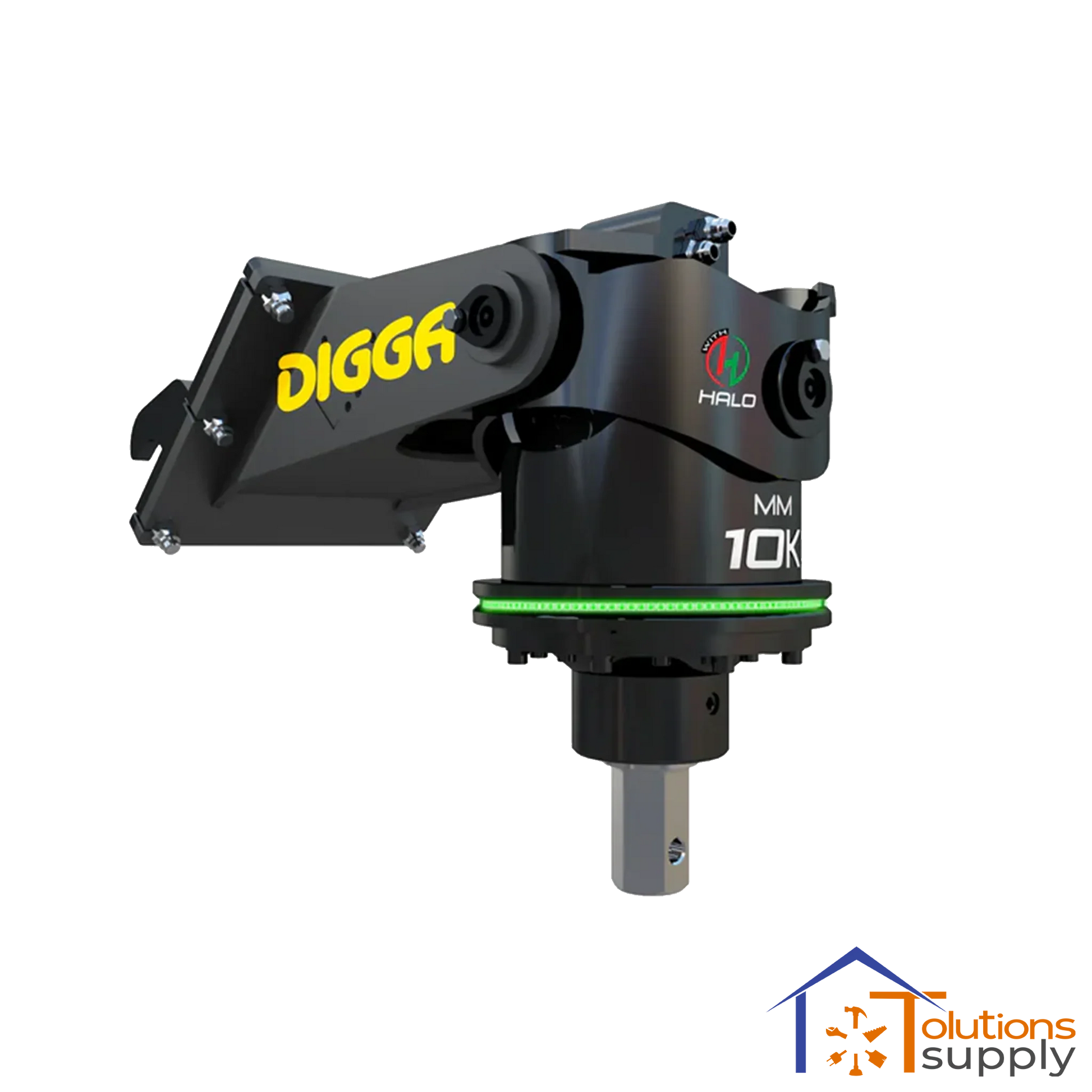 Digga MM 10K mini skid steer attachment with Halo technology, black hydraulic auger drive