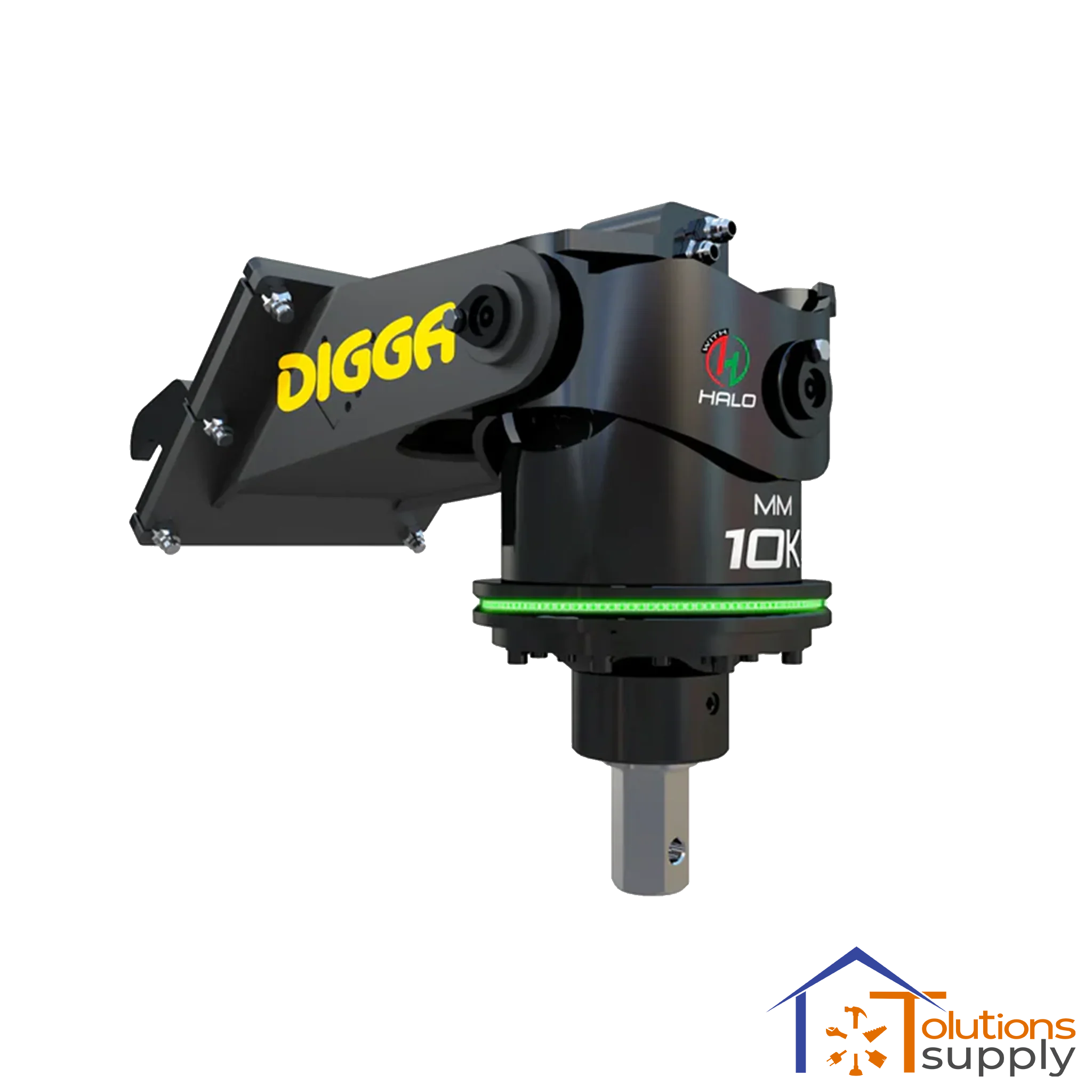 Digga MM 10K mini skid steer attachment with Halo technology, black hydraulic auger drive