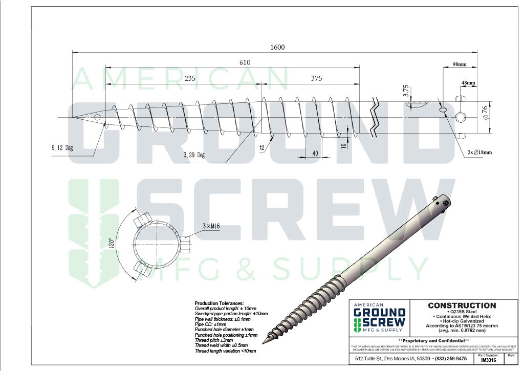 Model 3 Ground Screw