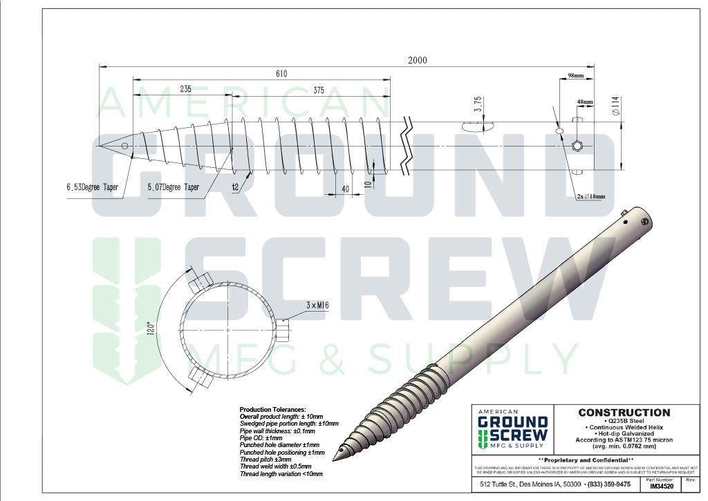 Model 3 Ground Screw
