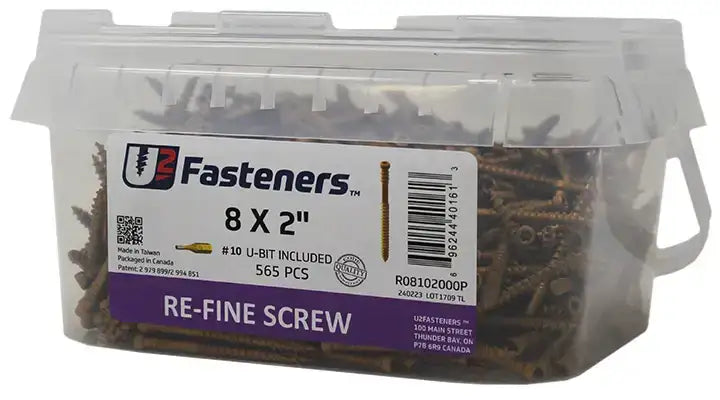 U2 Construction Screws - U-Gold Coating 3/8 x 12" Package