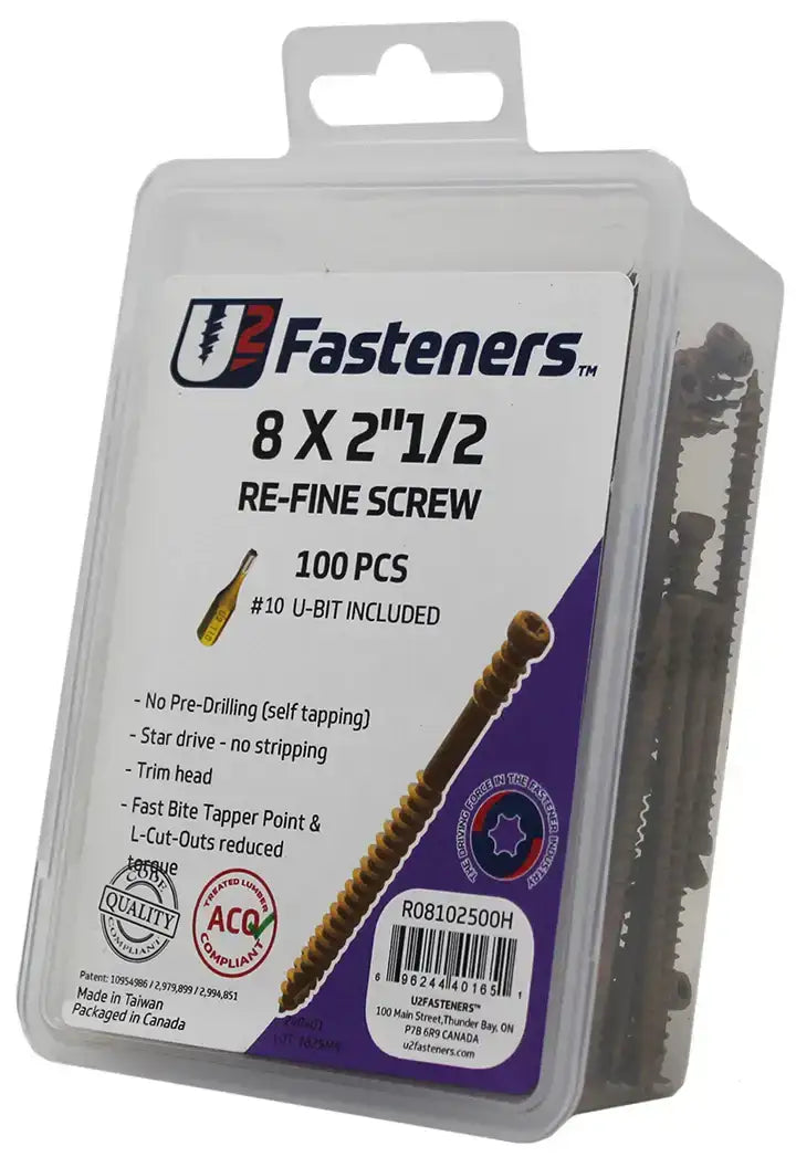 U2 Construction Screws - U-Gold Coating 3/8 x 16" Bulk