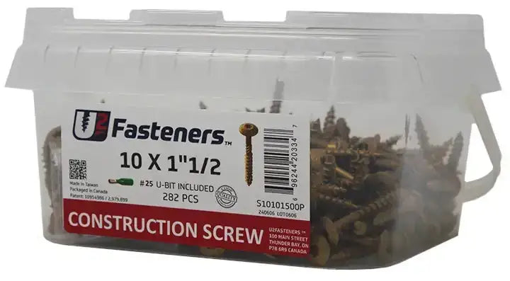 U2 Structural Fasteners U2 Construction Screws - U-Gold Coating 10 x 1-1/2
