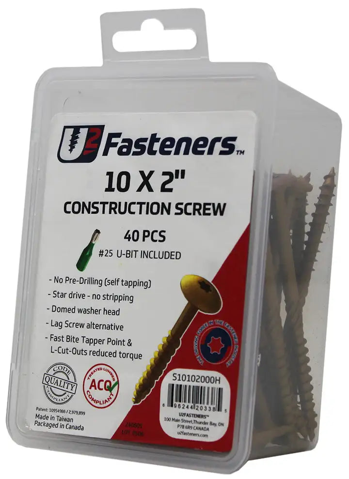 U2 TopStar Screws - TopStar System 1/4 - 3/8 x 4" Package