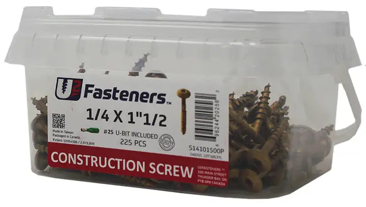 U2 Universal Screws - U-Gold Coating 9 x 1-3/4" Bucket