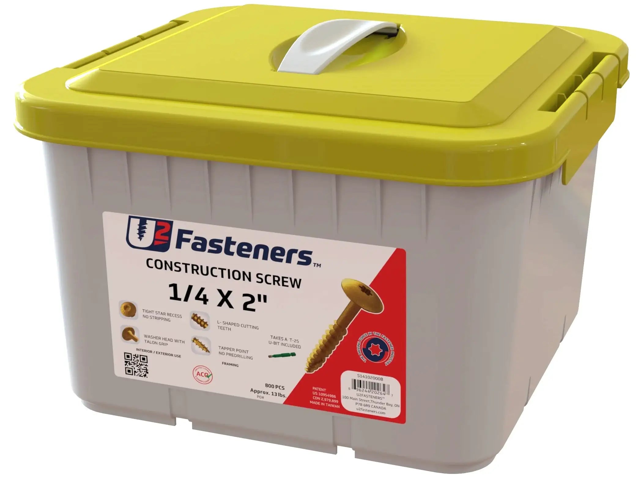 U2 Universal Screws - U-Gold Coating 9 x 2" Package