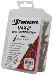 U2 Universal Screws - U-Gold Coating 9 x 2-1/2" Bulk