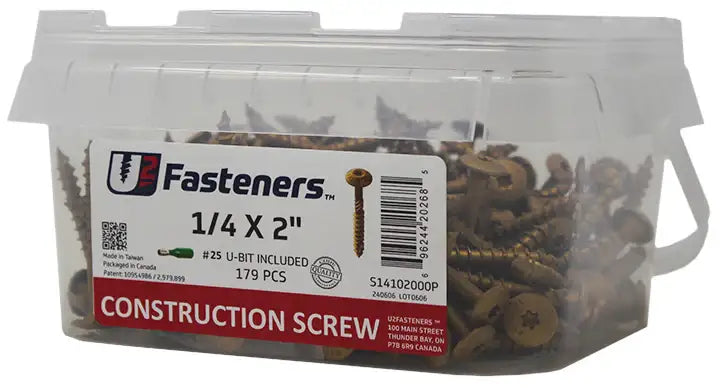 U2 Universal Screws - U-Gold Coating 9 x 2-1/2" Bucket