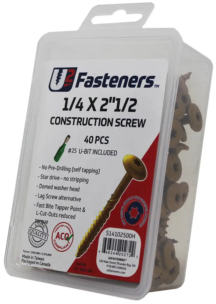 U2 Universal Screws - U-Gold Coating 9 x 2-3/4" Bucket