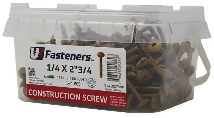 U2 Universal Screws - U-Gold Coating 10 x 2-1/4" Package