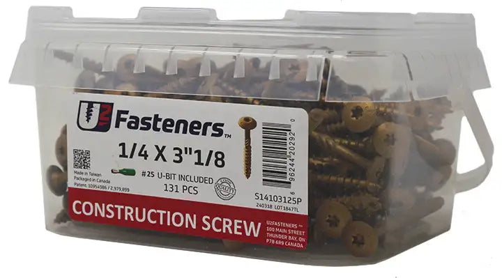 U2 Universal Screws - U-Gold Coating 10 x 2-3/4" Bulk