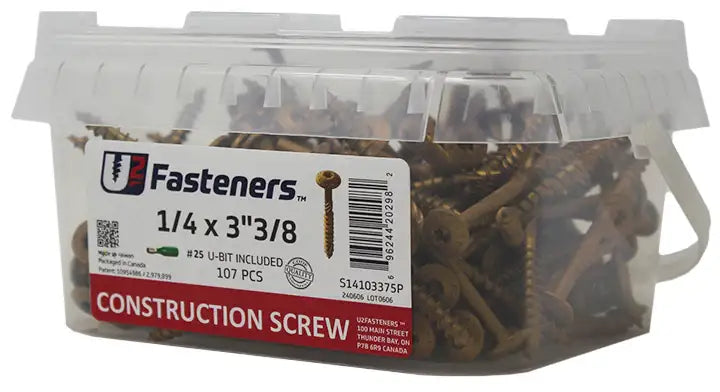 U2 Universal Screws - U-Gold Coating 10 x 3-1/2" Bulk