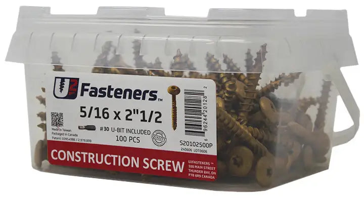 U2 Universal Screws - U-Gold Coating 10 x 4" Bucket