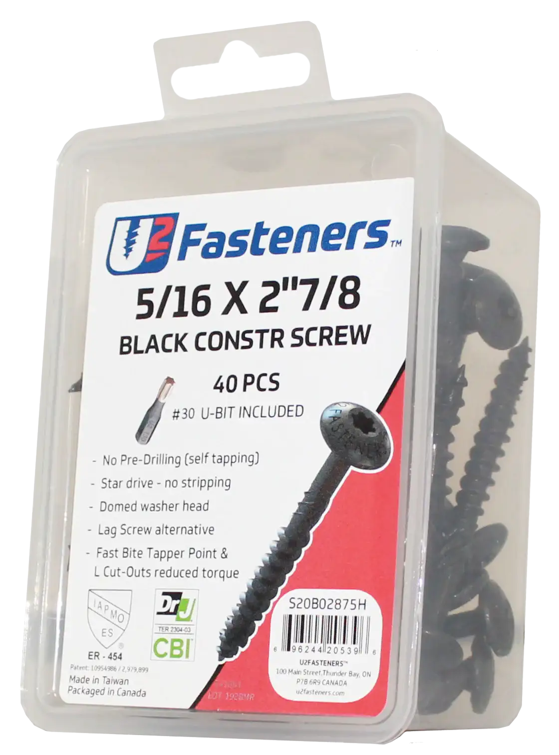 U2 Universal Screws - U-Gold Coating 12 x 8" Package
