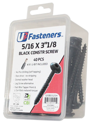 U2 Vinyl Extrusion Screws - White Powder Coat 10 x 3-1/8" Bulk