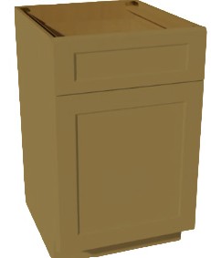 Base Cabinet, 1 Door, 1 Drawer, 1 Shelf - B21