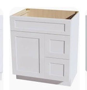 Vanity Sink Base Cabinet, 1 Dummy Drawer, 2 Drawers, 2 Doors, Door Openings on Right, No Shelf - VAD4221R