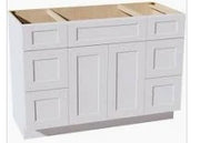 Vanity Sink Base Cabinet, 1 Dummy Drawer, 6 Drawers, 2 Doors, No Shelf - VAD4821