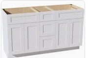 Vanity Sink Base Cabinet, 2 Dummy Drawers 3 Drawers 4 Doors - VAD7221D