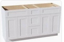 Vanity Sink Base Cabinet, 2 Dummy Drawers 3 Drawers 4 Doors - VAD7221D