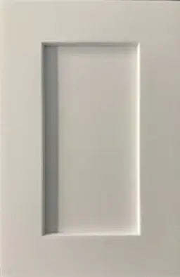 White recessed panel cabinet door for kitchen or bathroom remodeling projects