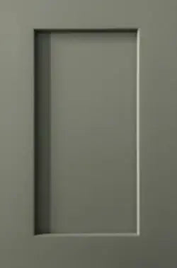 Gray industrial panel with recessed rectangular frame for equipment mounting
